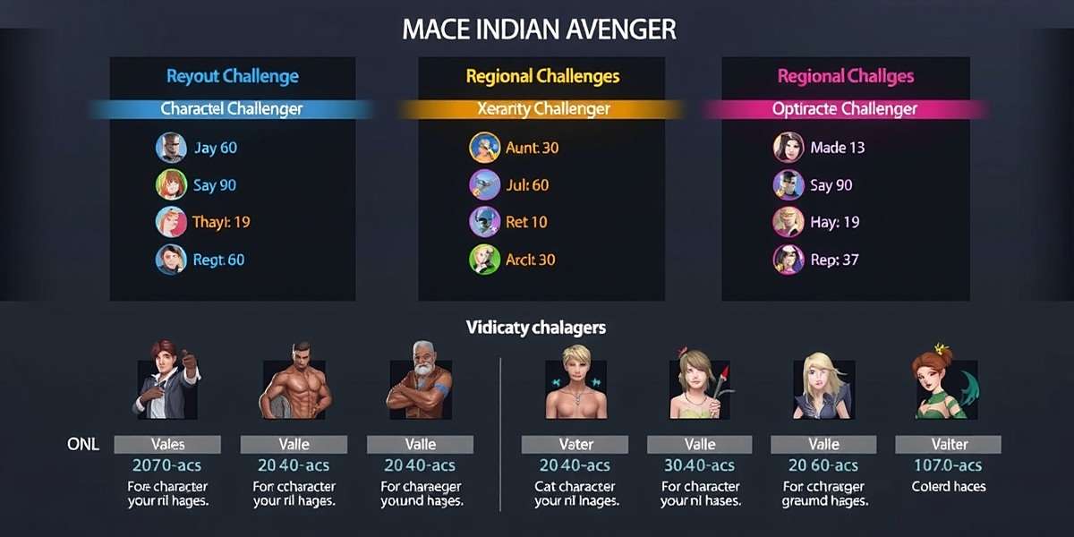 Mace Indian Avenger Optimal Team Compositions Mace Indian Avenger strategy guide visualization showing optimal character team composition for different regional challenges