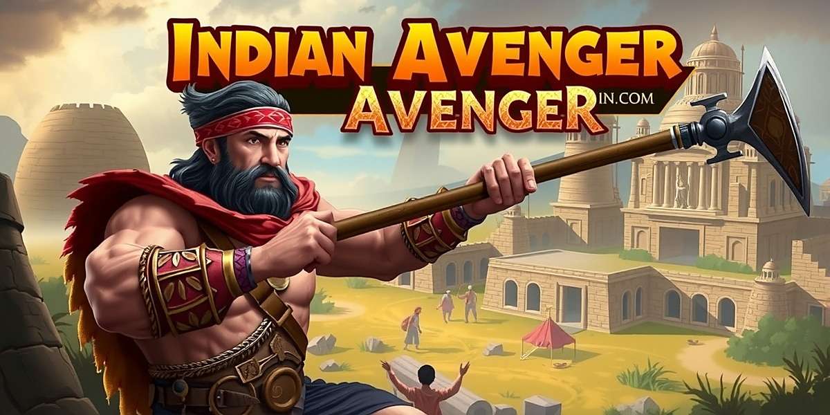 Mace Indian Avenger Official Cover Art Mace Indian Avenger game cover featuring a warrior with traditional Indian armor wielding a mace, set against a battlefield backdrop with ancient Indian architecture